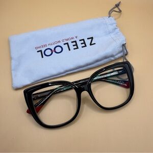 Zeelool Black Women's Glasses, No Prescription